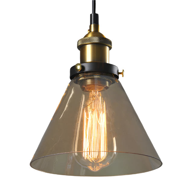 Antique Glass Pendant Light in Vintage Style – Elegant Dimmable Living Room Light