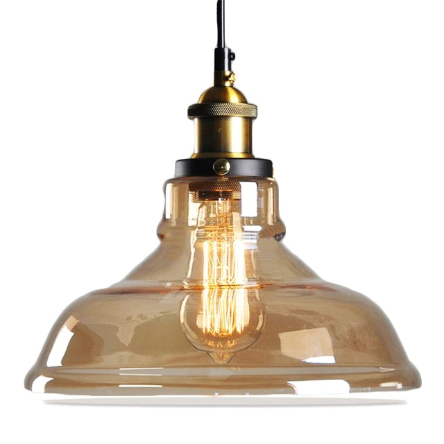 Antique Glass Pendant Light in Vintage Style – Elegant Dimmable Living Room Light
