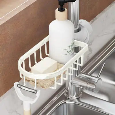 AquaGrip Shower Caddy - Elegant Black Metal Bathroom Organizer with Secure Fixture - Image 2