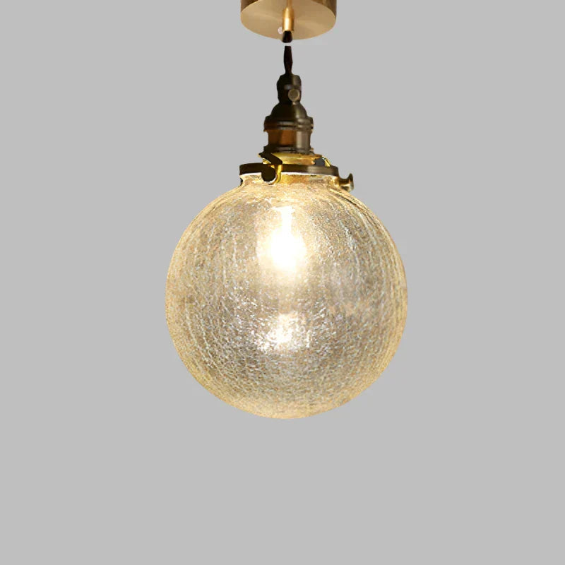 Artisan Glass Pendant Light - Copper Accent - Vintage Style - Single Light - Image 6