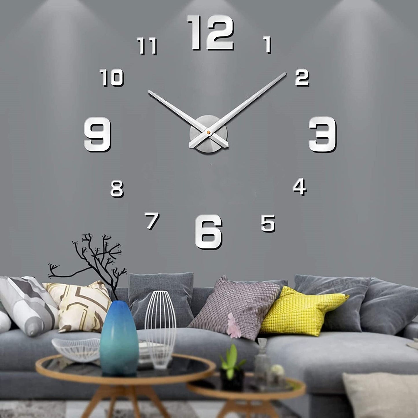 ArtisticTick Black Quartz Statement Wall Clock