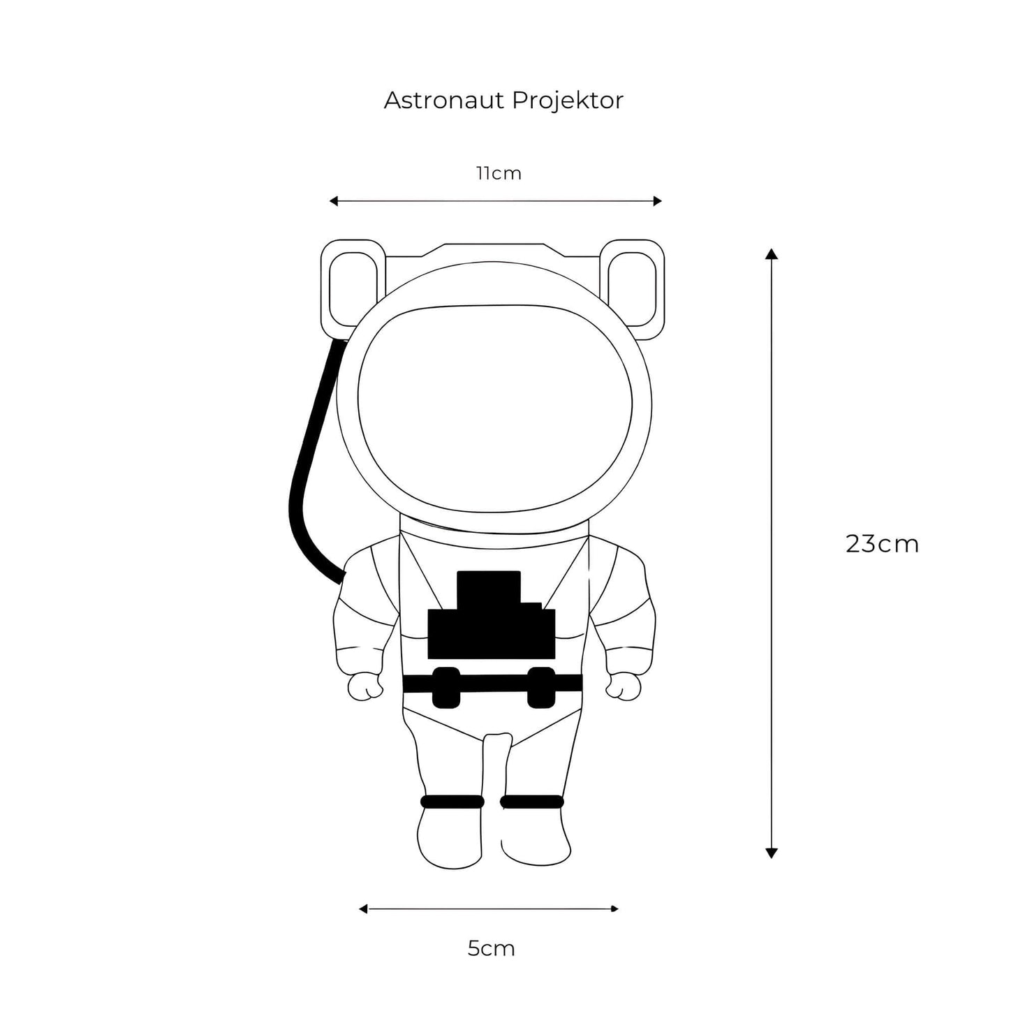 Astronaut Star Projector - Galaxy LED Night Light - ABS Plastic - Modern Style - Image 5