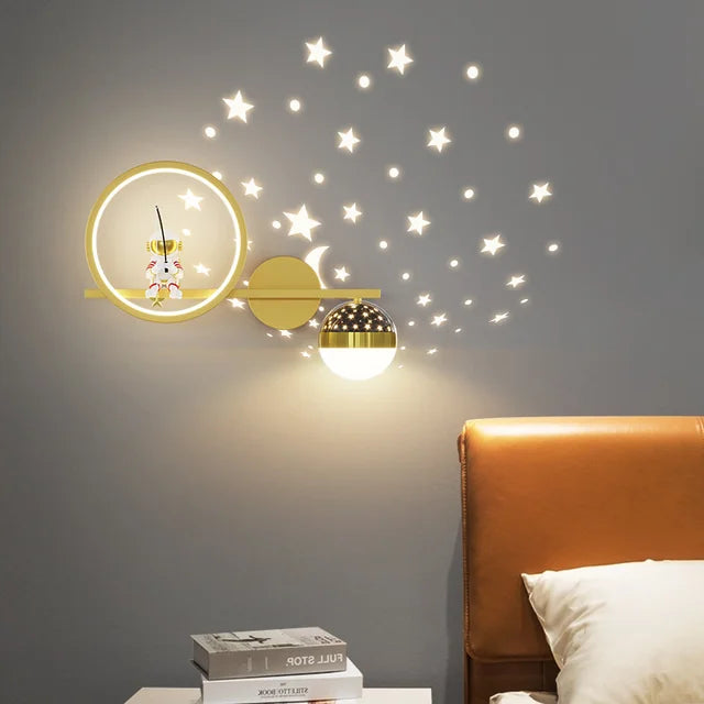 Astronaut Star Projector Night Light - Modern Wall Lamp - Bedroom Decor - Image 2