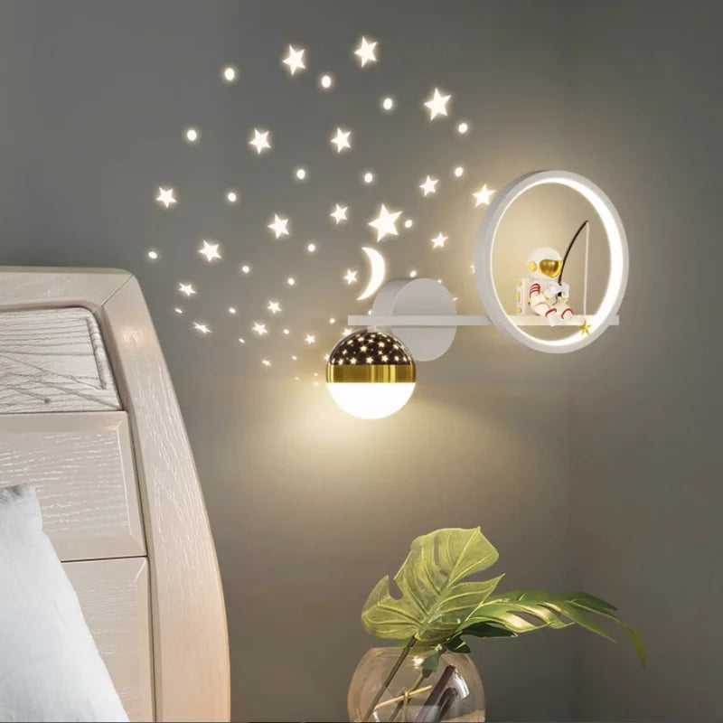 Astronaut Star Projector Night Light - Modern Wall Lamp - Bedroom Decor - Image 3