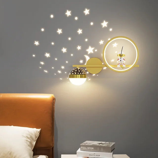 Astronaut Star Projector Night Light - Modern Wall Lamp - Bedroom Decor - Image 4
