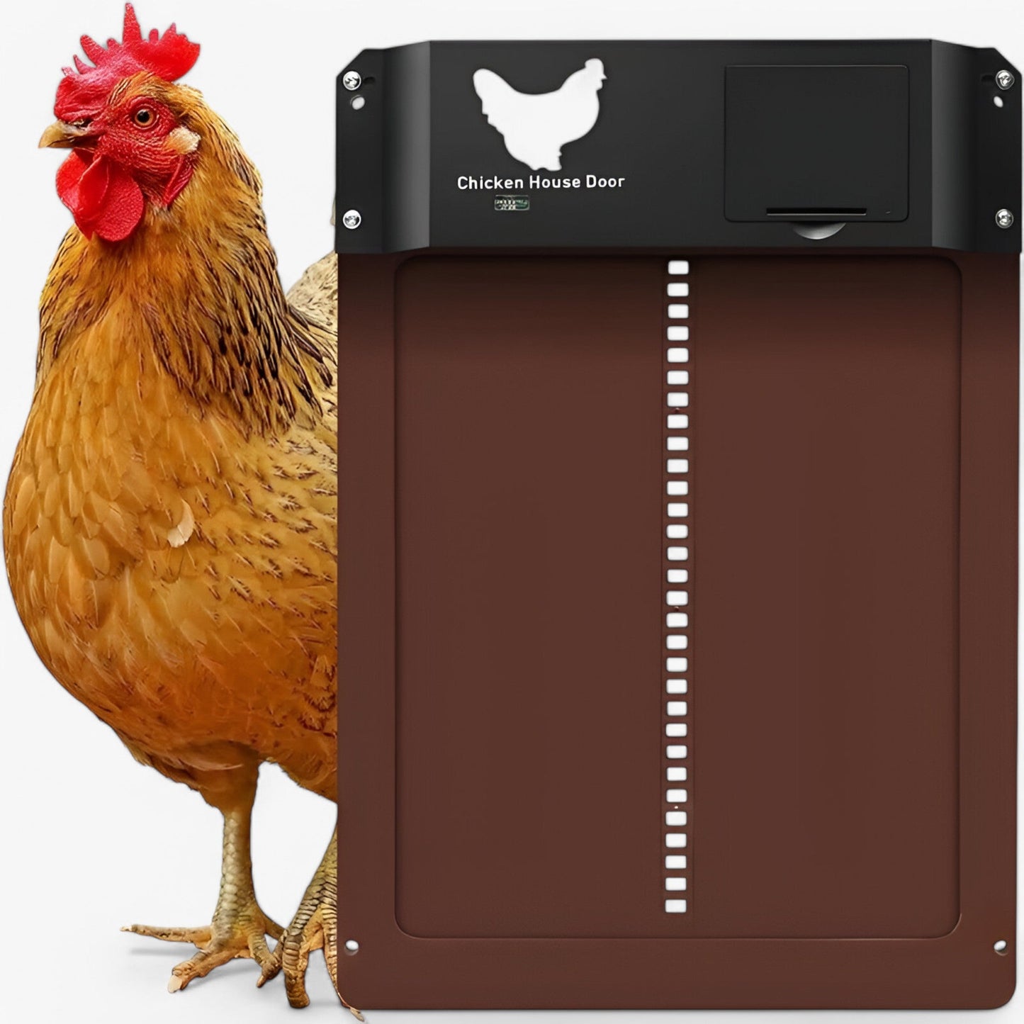 Automatic Chicken Coop Door - Brown - Secure Poultry House Solution - Image 3