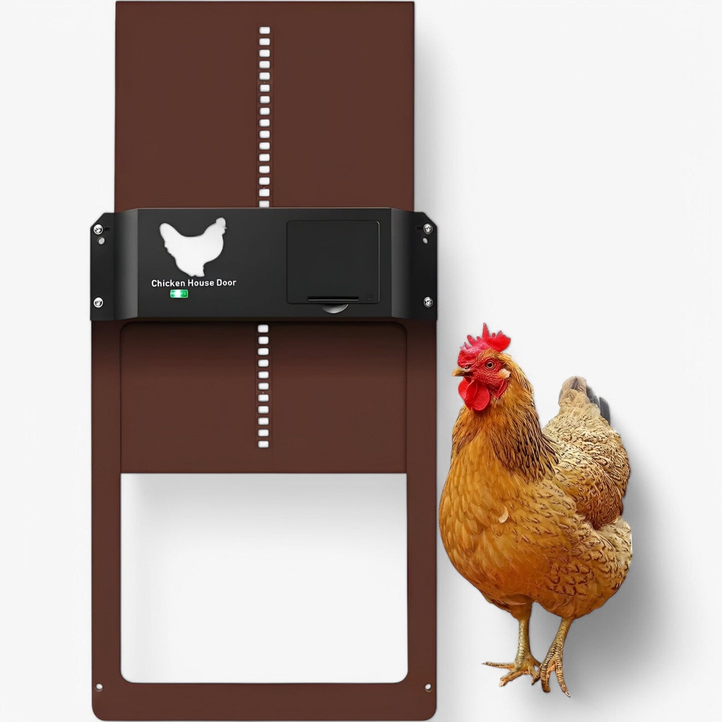 Automatic Chicken Coop Door - Brown - Secure Poultry House Solution - Image 5