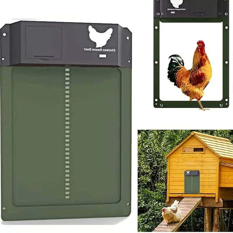Automatic Chicken Coop Door - Brown - Secure Poultry House Solution - Image 8