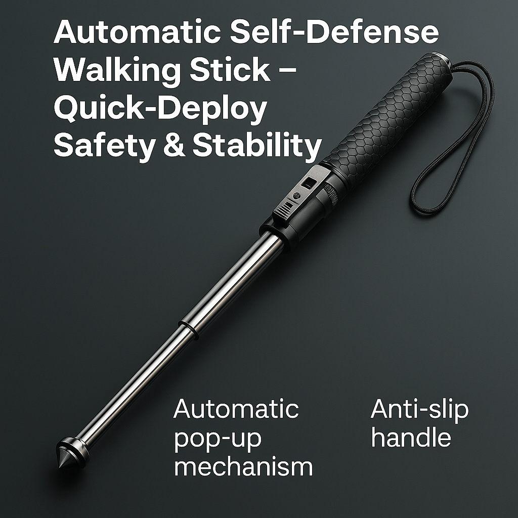 Automatic Self-Defense Walking Stick with Stability Support
