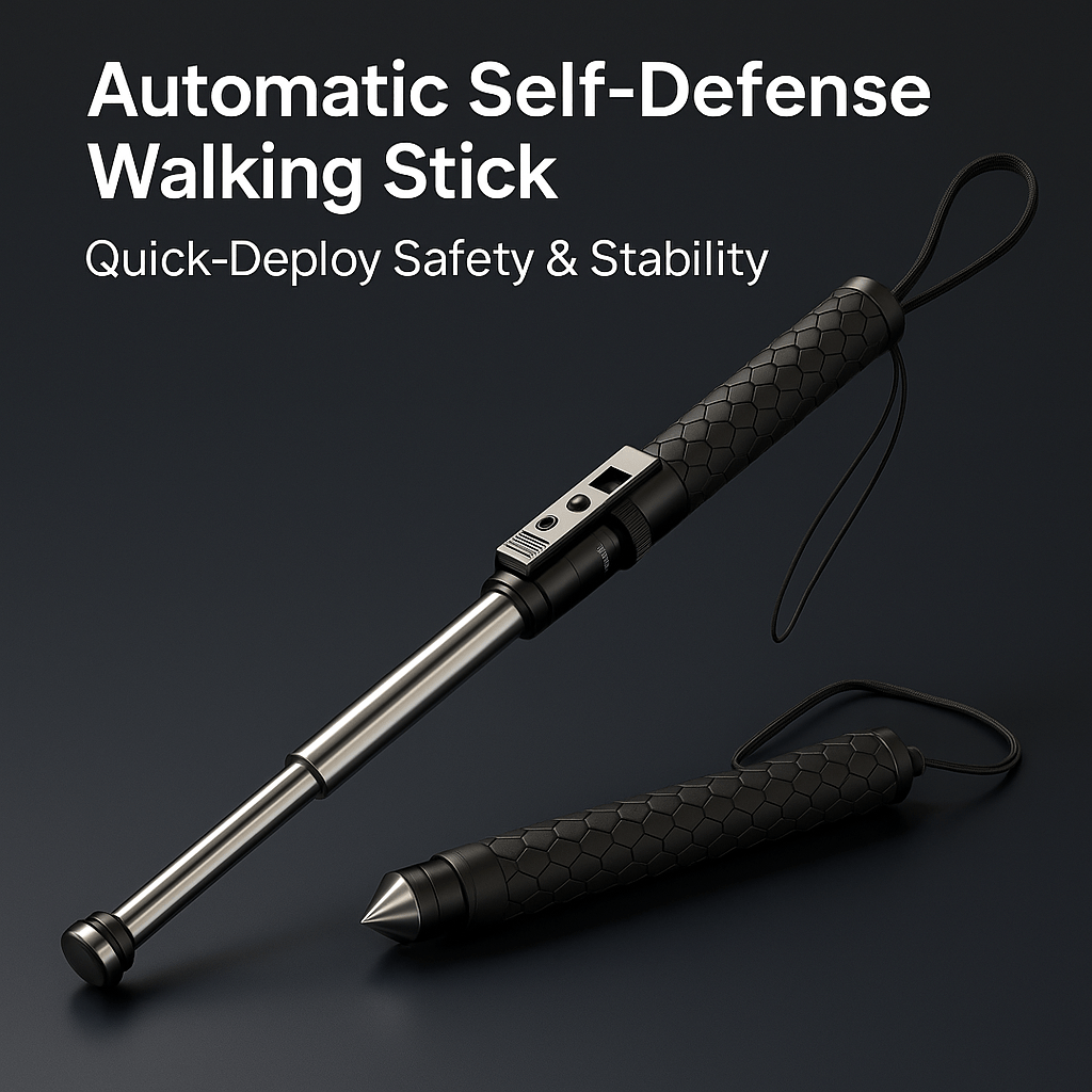Automatic Self-Defense Walking Stick with Stability Support