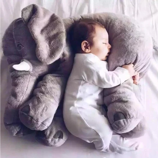 Baby Elephant Plush Pillow for Snuggle & Play