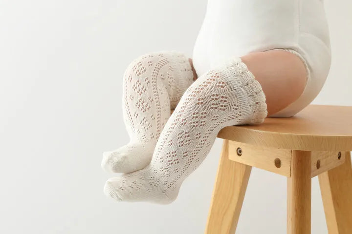 Baby Girls' Hollow Knit Knee-High Socks