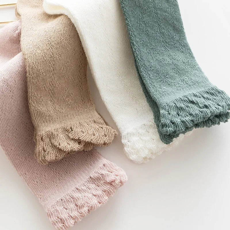 Baby Girls' Hollow Knit Knee-High Socks