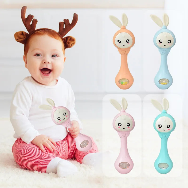 Baby Musical Teether Rattle Toy for Sensory Development