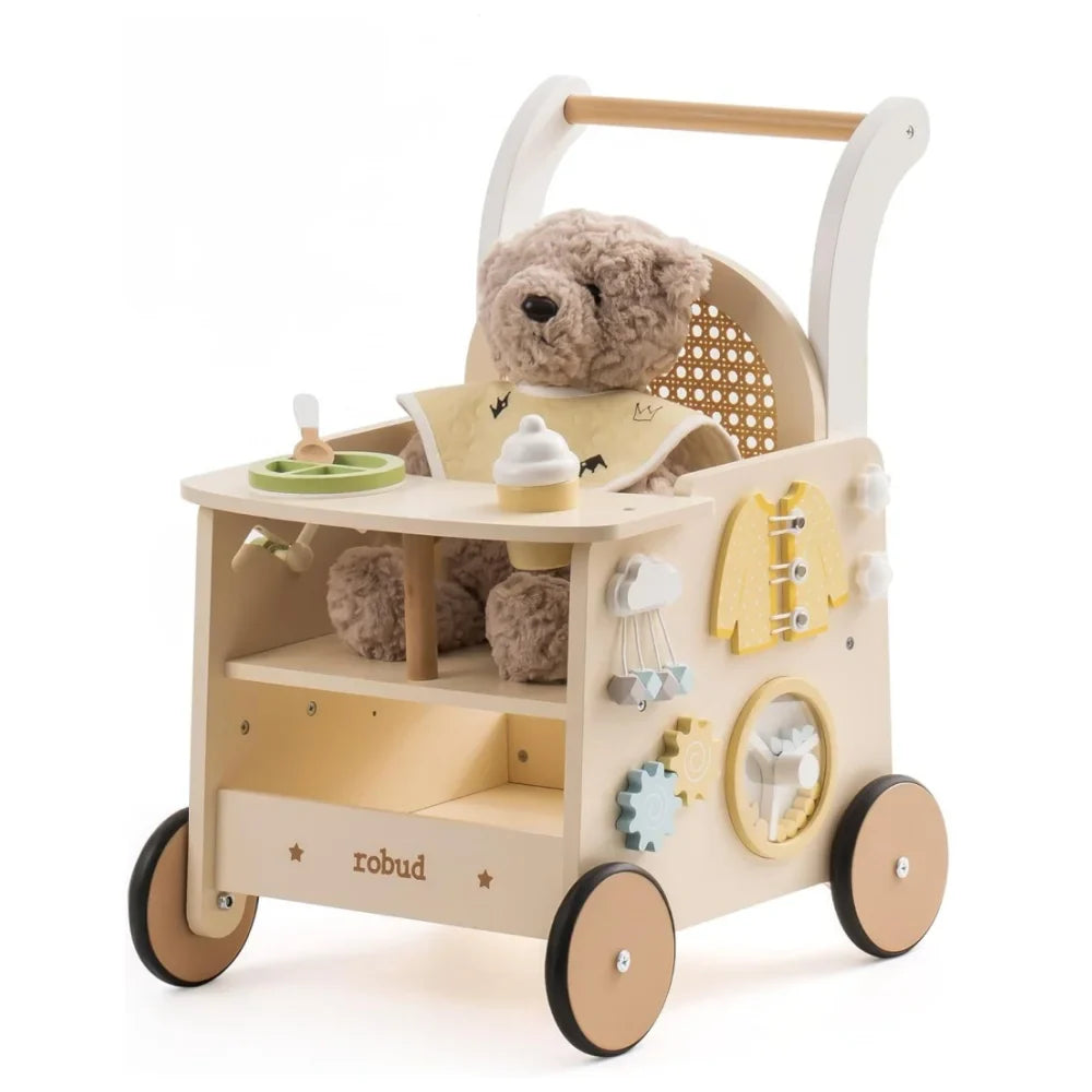 Baby Push Walker & Doll Stroller with Activity Center