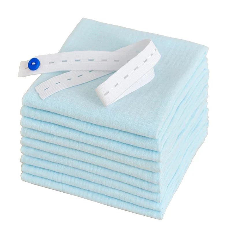 Baby Reusable Cotton Gauze Diapers - Soft & Eco-Friendly Newborn Nappies