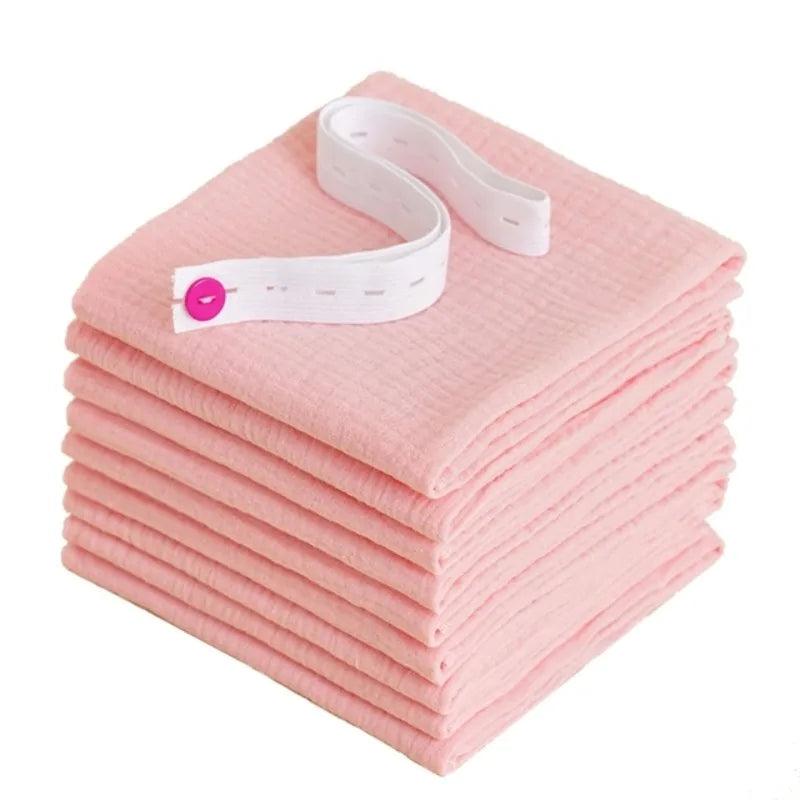 Baby Reusable Cotton Gauze Diapers - Soft & Eco-Friendly Newborn Nappies