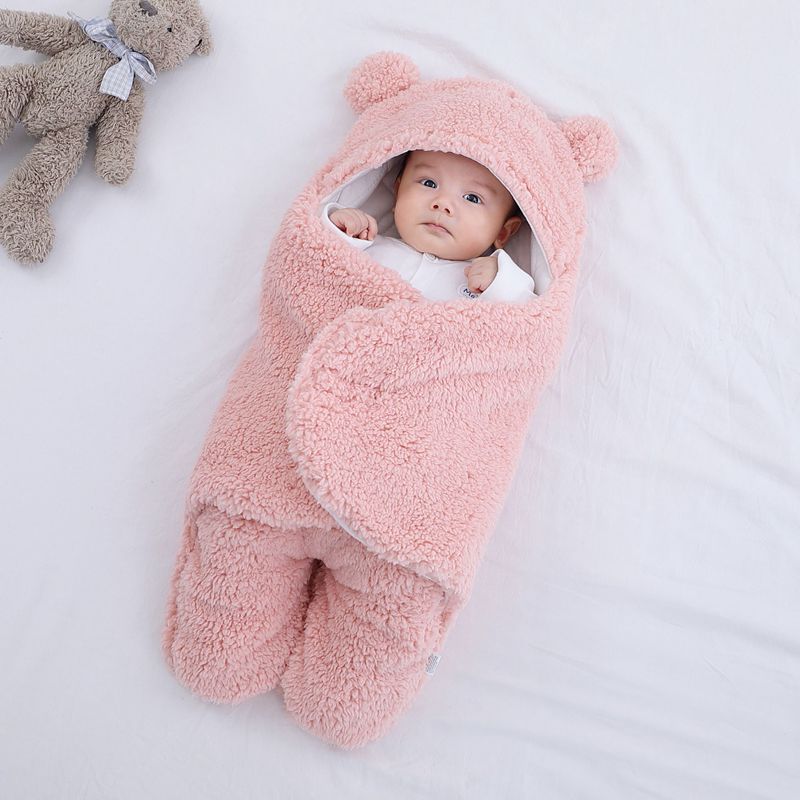 Baby's Cozy Bear Swaddle Sleeping Bag