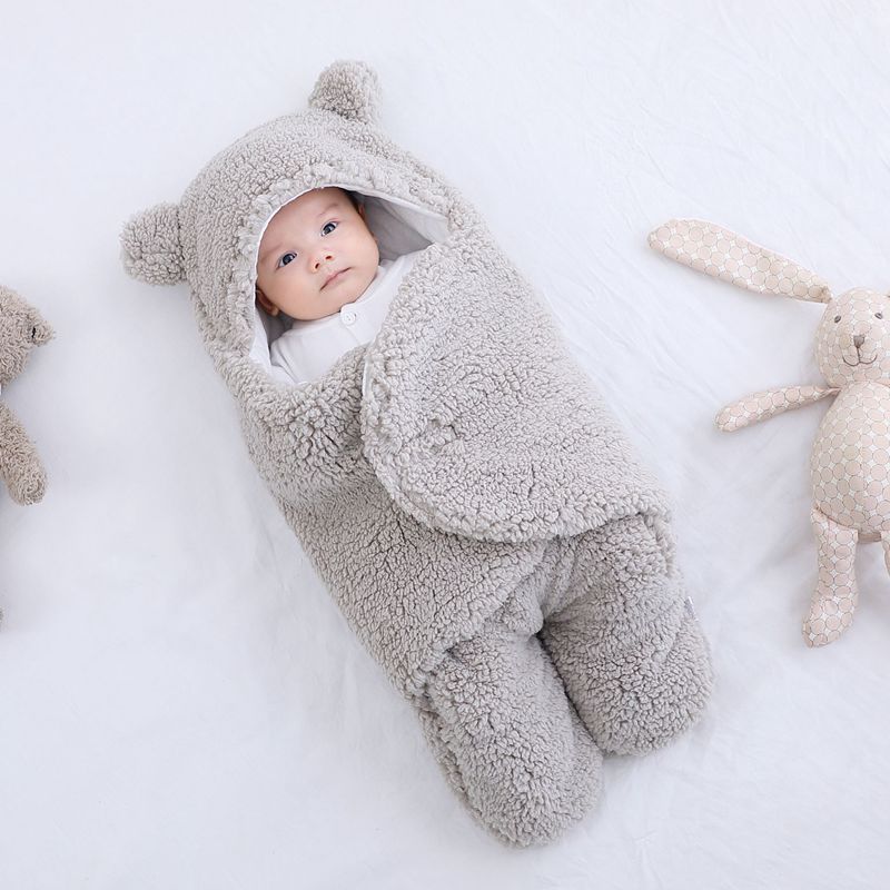 Baby's Cozy Bear Swaddle Sleeping Bag