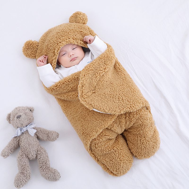 Baby's Cozy Bear Swaddle Sleeping Bag