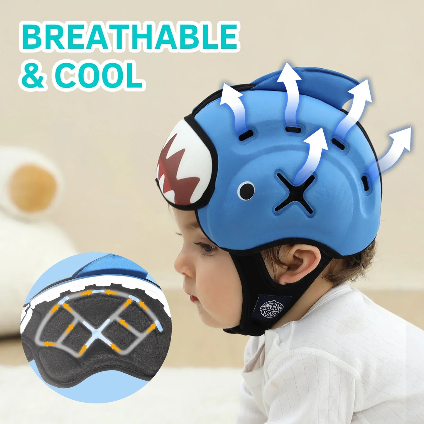 Baby Safety Helmet for Crawling & Walking - Head Protection with Cute Designs