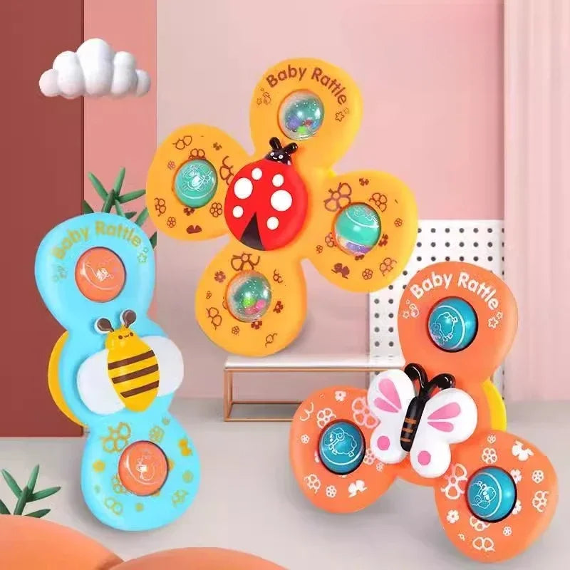 Baby Sensory Suction Spinner Toys (3-Piece Set)