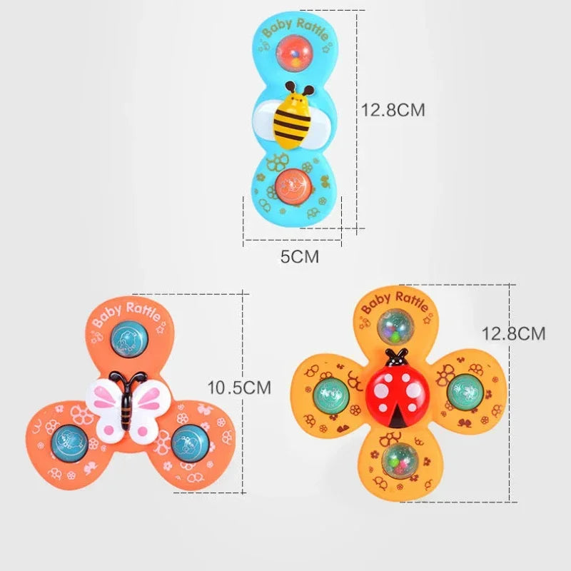 Baby Sensory Suction Spinner Toys (3-Piece Set)