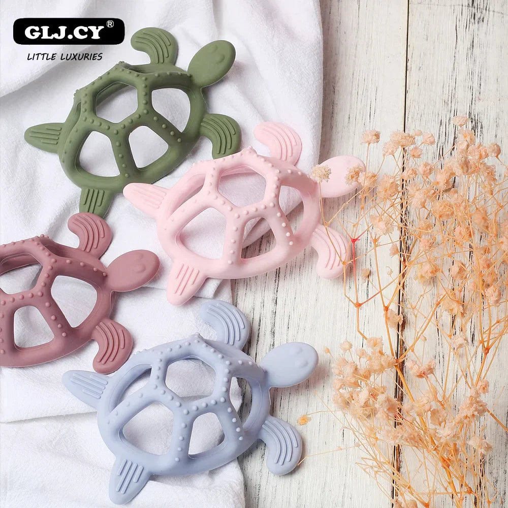 Baby Silicone Turtle Teether for Soothing Gums