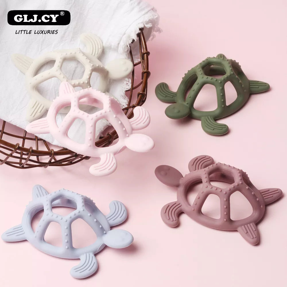 Baby Silicone Turtle Teether for Soothing Gums