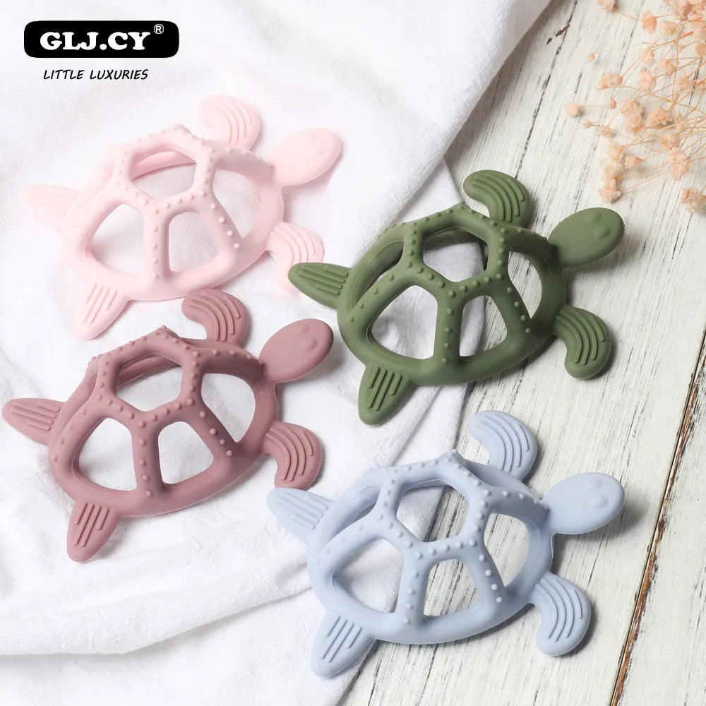 Baby Silicone Turtle Teether for Soothing Gums