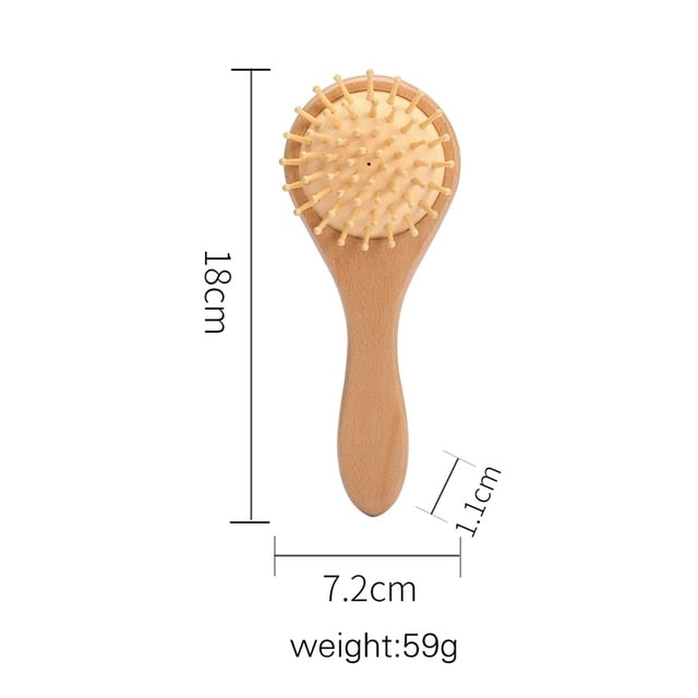 Baby Soft Wooden Hair Brush & Comb Set for Delicate Scalps