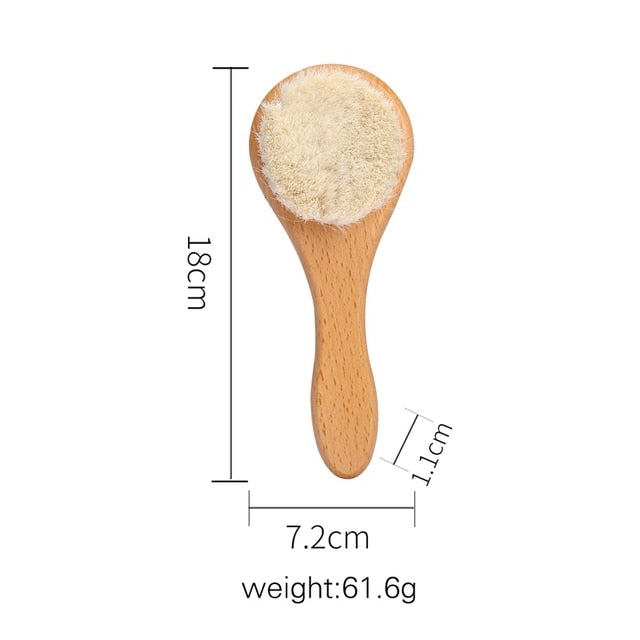 Baby Soft Wooden Hair Brush & Comb Set for Delicate Scalps