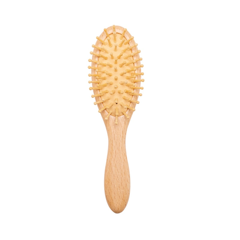 Baby Soft Wooden Hair Brush & Comb Set for Delicate Scalps
