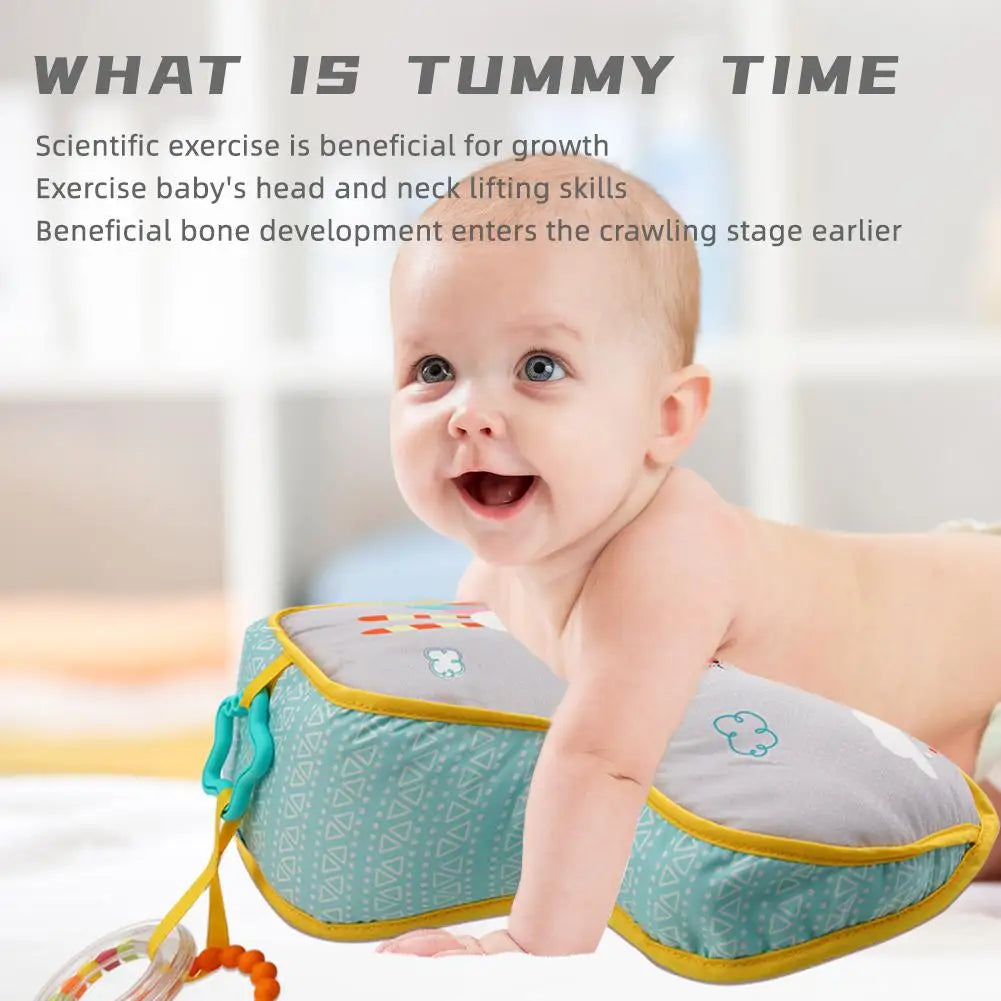 Baby Tummy Time Pillow with Sensory Toys