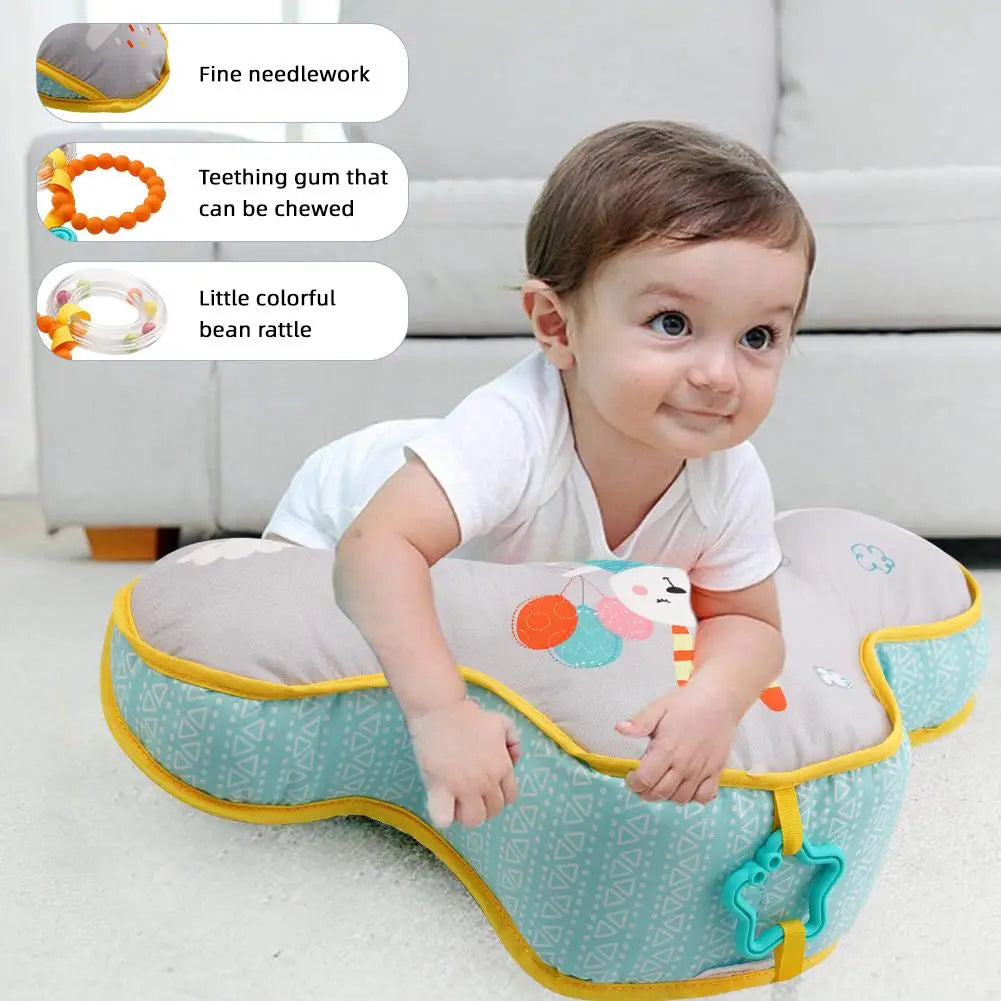 Baby Tummy Time Pillow with Sensory Toys