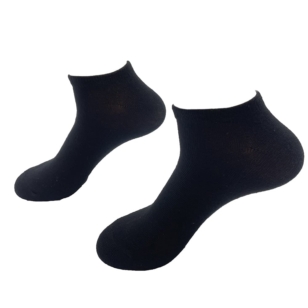 Bamboo Ankle Socks 10 Pairs (Black)