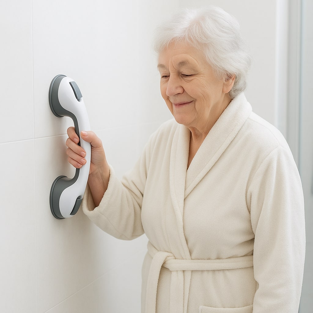 Bathroom Grab Bar - No Drilling Required - Strong Suction Cup - Extra Safety - GripSicher