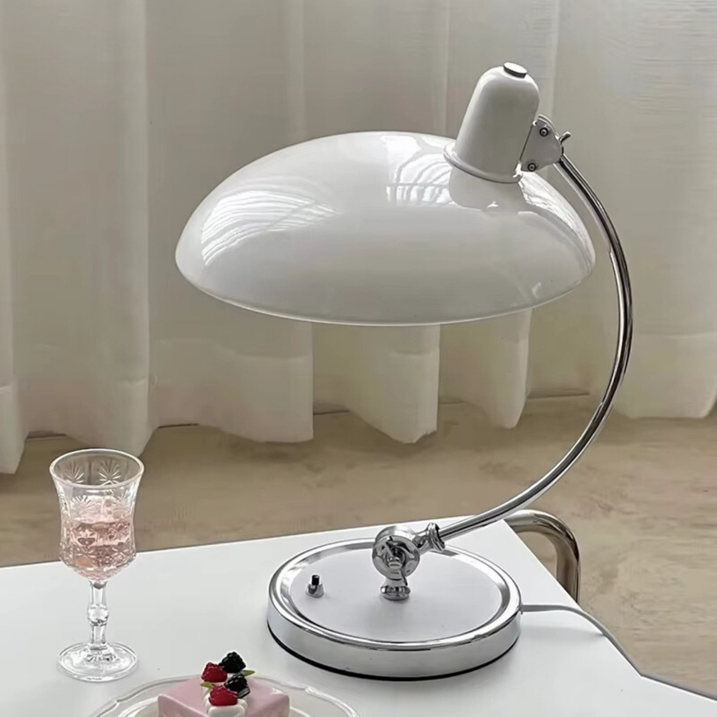 Bauhaus Style Table Lamp - Metal - Modern Desk/Nightstand Lighting - Image 2