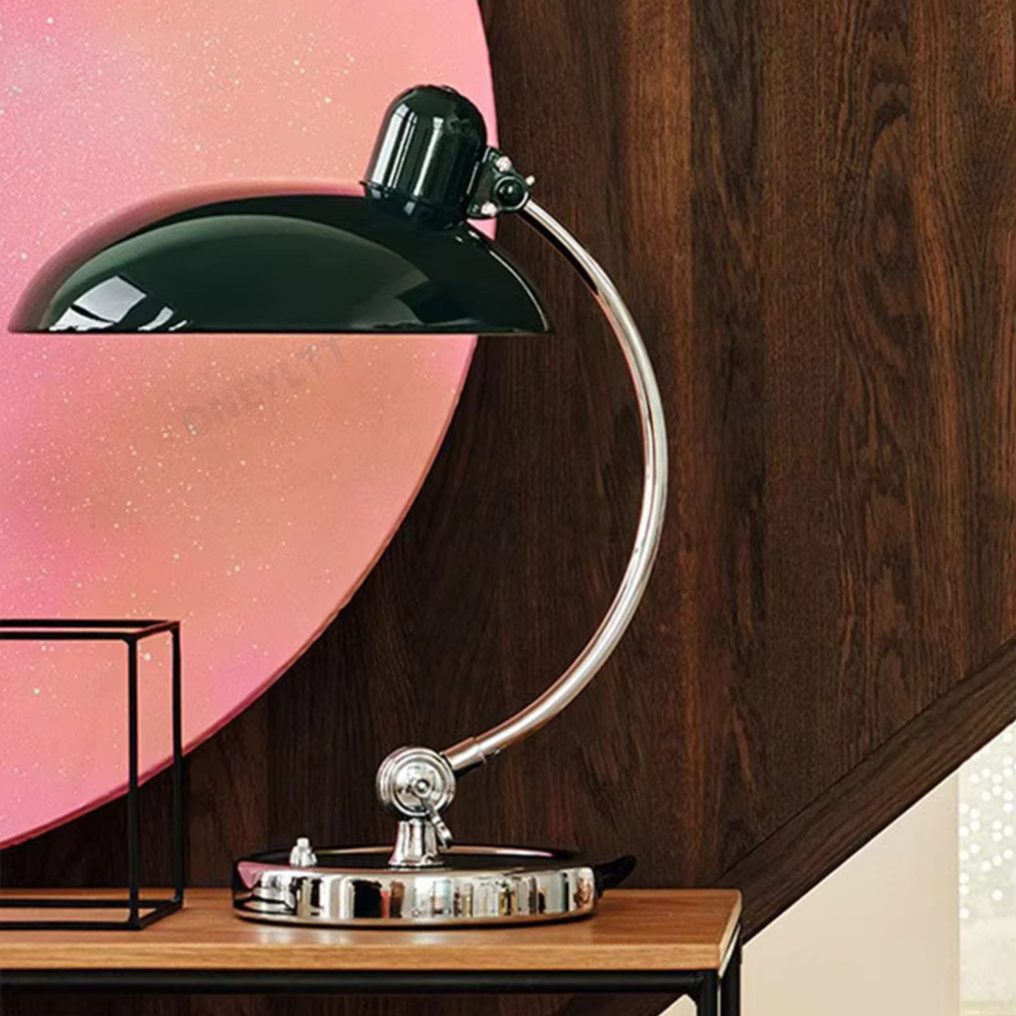 Bauhaus Style Table Lamp - Metal - Modern Desk/Nightstand Lighting - Image 3