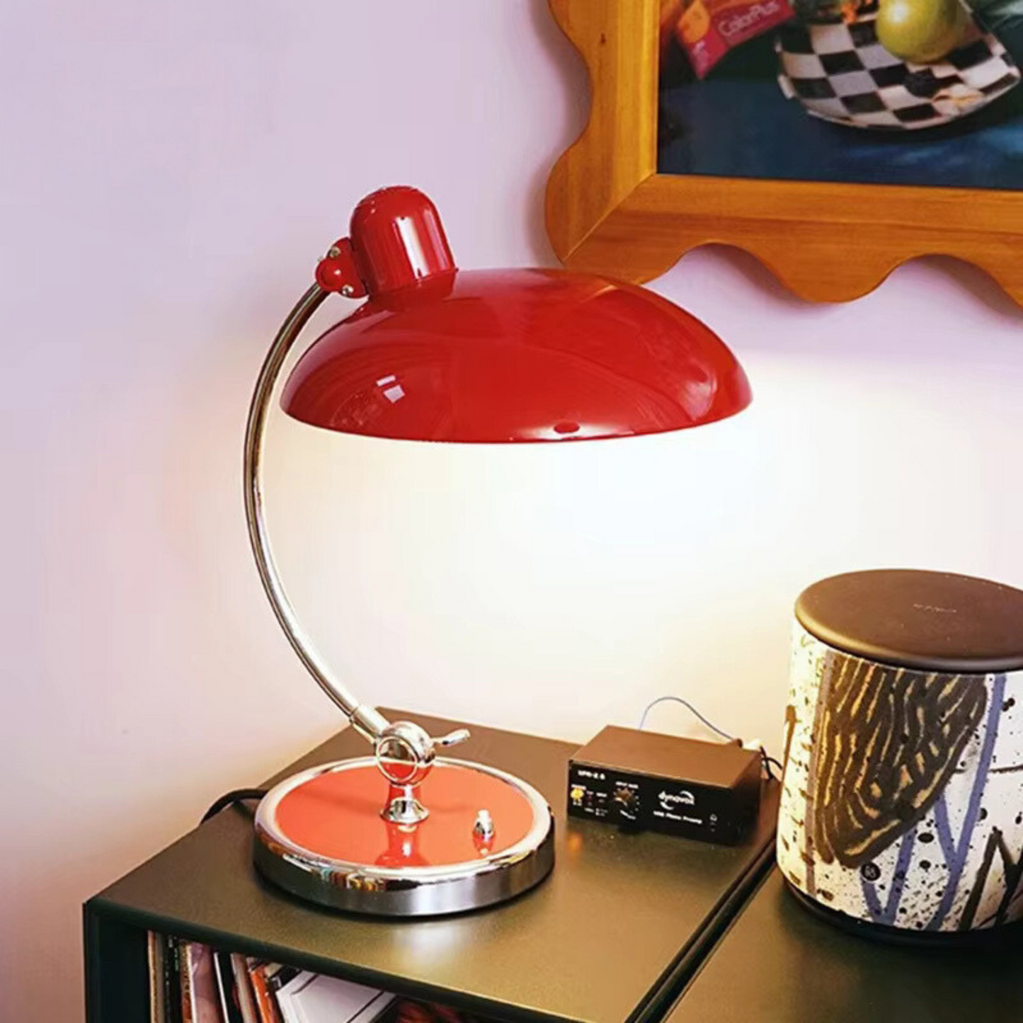 Bauhaus Style Table Lamp - Metal - Modern Desk/Nightstand Lighting - Image 5