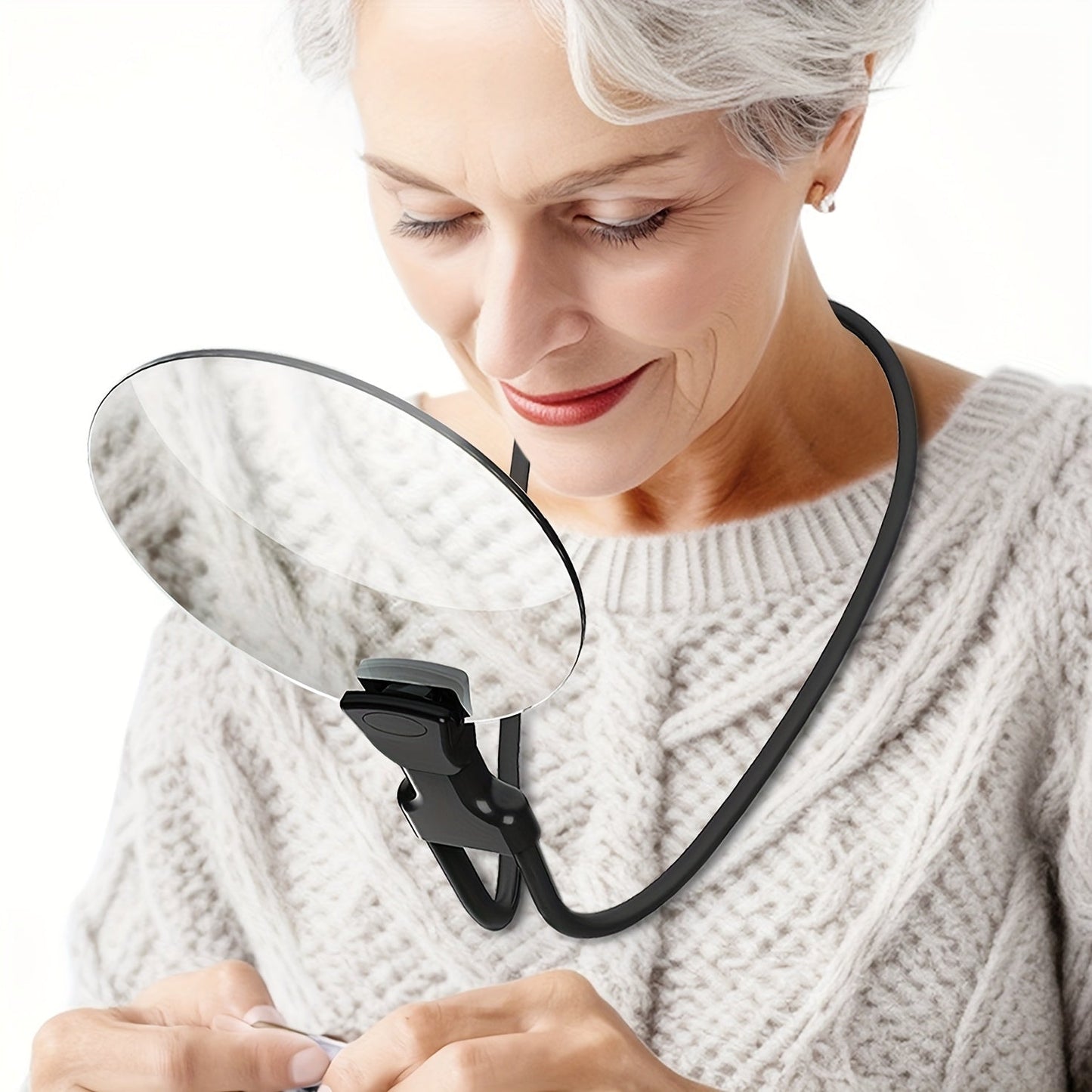 Bella | 5X Magnifying Glass Pro – Hands-free adjustable neck loupe for seniors and people with visual impairments – Perfect for reading, sewing, crafting, and inspection