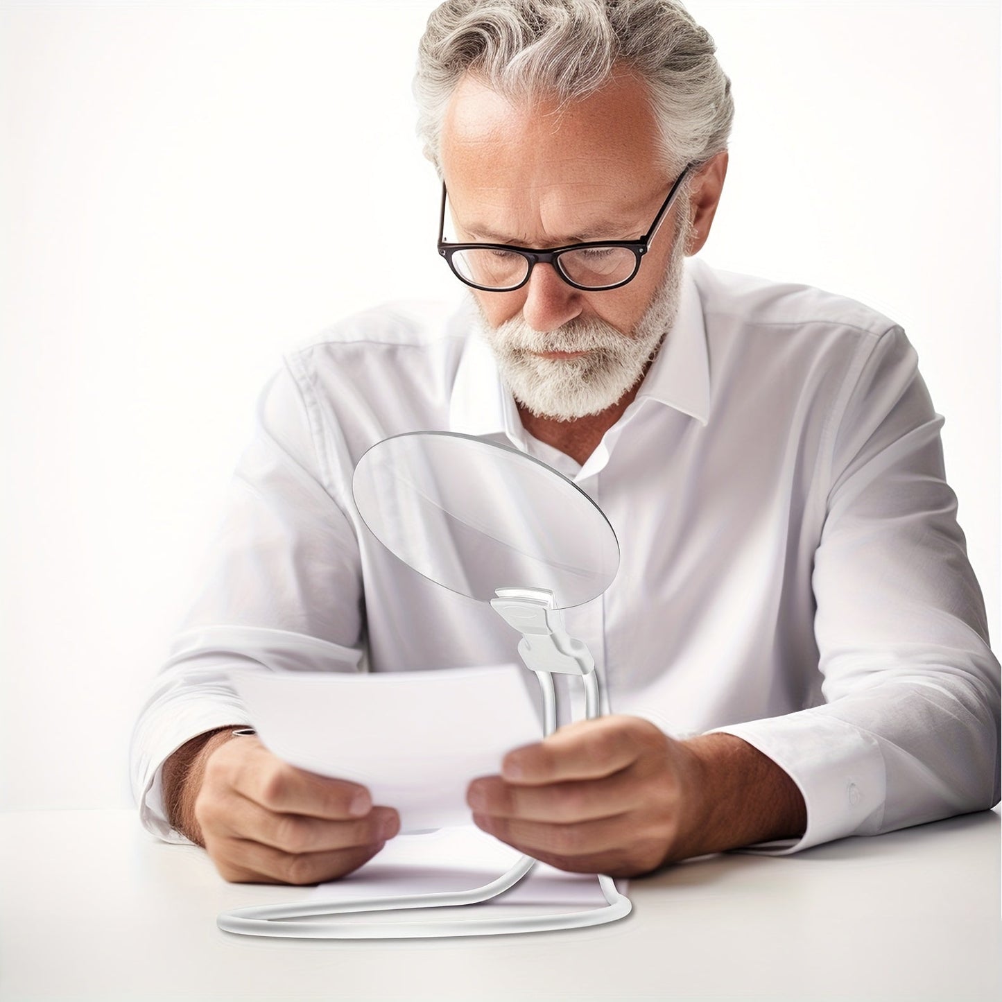 Bella | 5X Magnifying Glass Pro – Hands-free adjustable neck loupe for seniors and people with visual impairments – Perfect for reading, sewing, crafting, and inspection