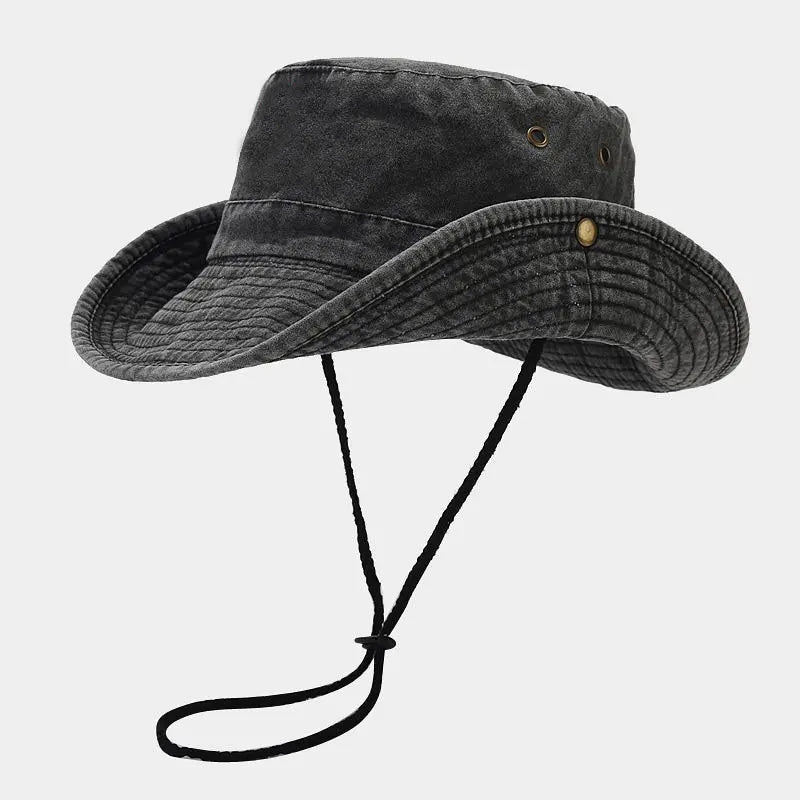 Bella | Brimlow Unisex Flat-Top Solid Bucket Hat