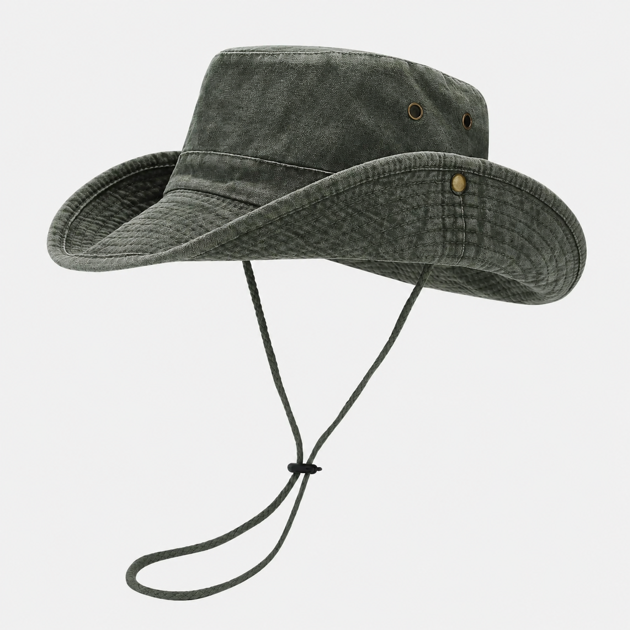Bella | Brimlow Unisex Flat-Top Solid Bucket Hat