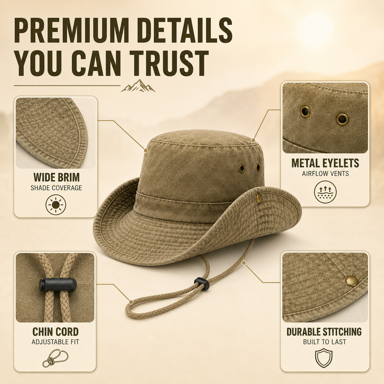 Bella | Brimlow Unisex Flat-Top Solid Bucket Hat