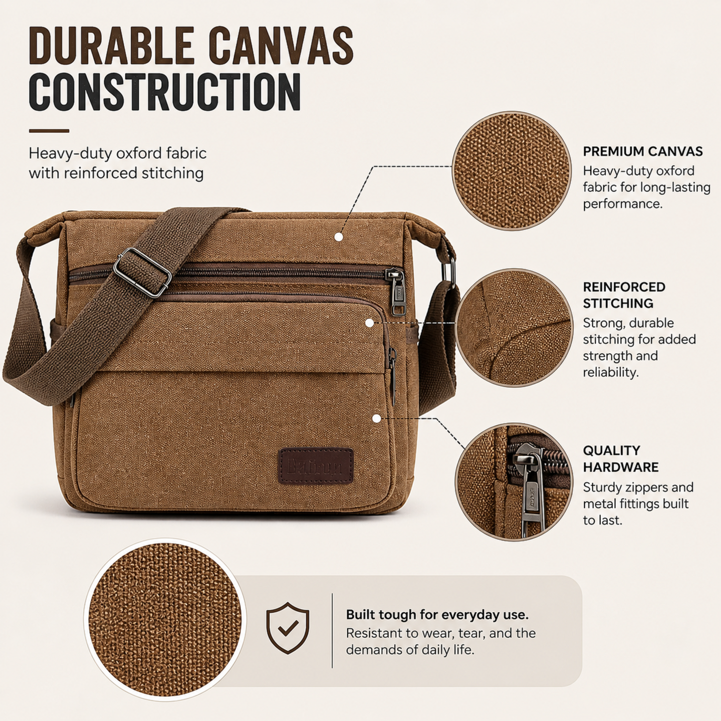 Bella Canvas Crossbody Messenger Bag