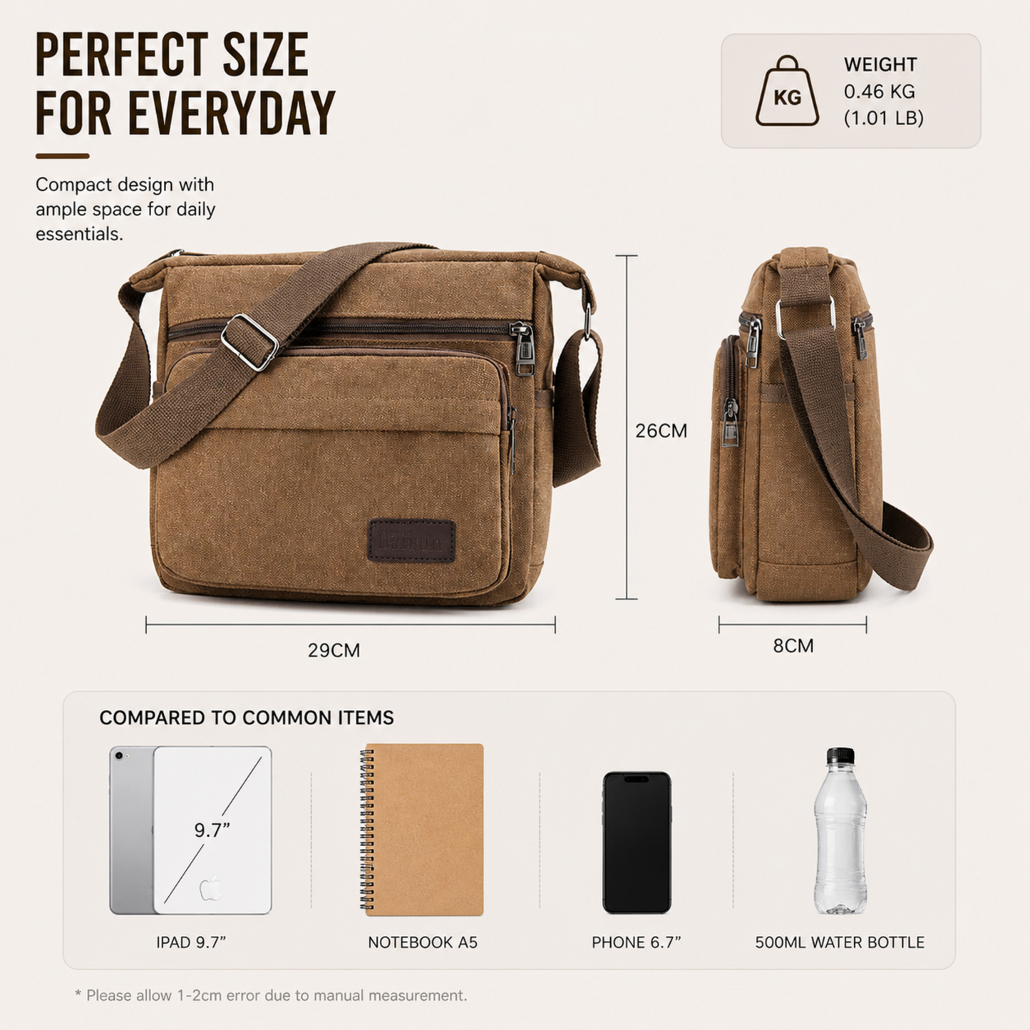 Bella Canvas Crossbody Messenger Bag