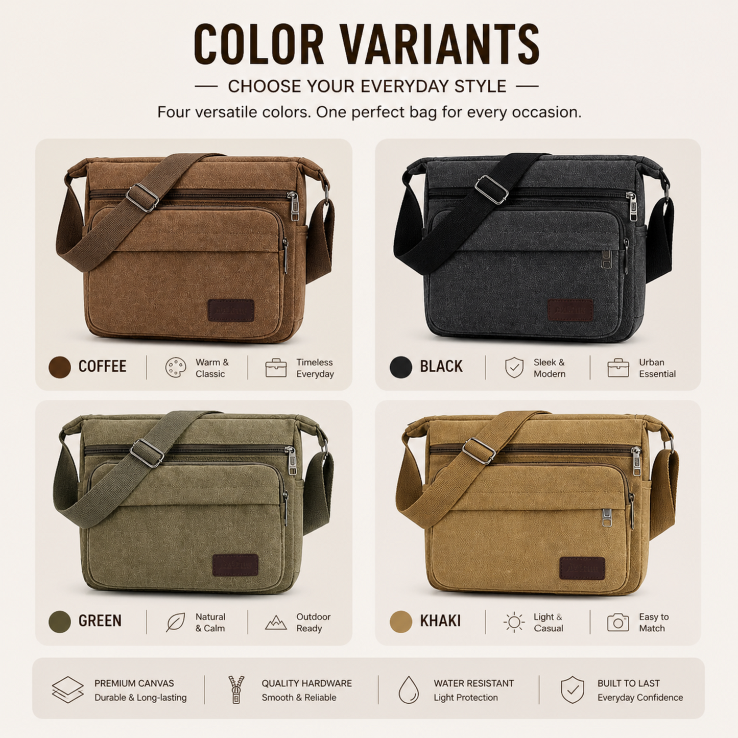 Bella Canvas Crossbody Messenger Bag