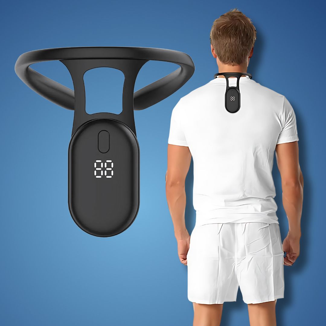 Bella | Cervical Spine Traction Neck Support for Posture Correction | Adjustable Neck and Back Posture Corrector | Spine Alignment and Relief | Real-Time Feedback