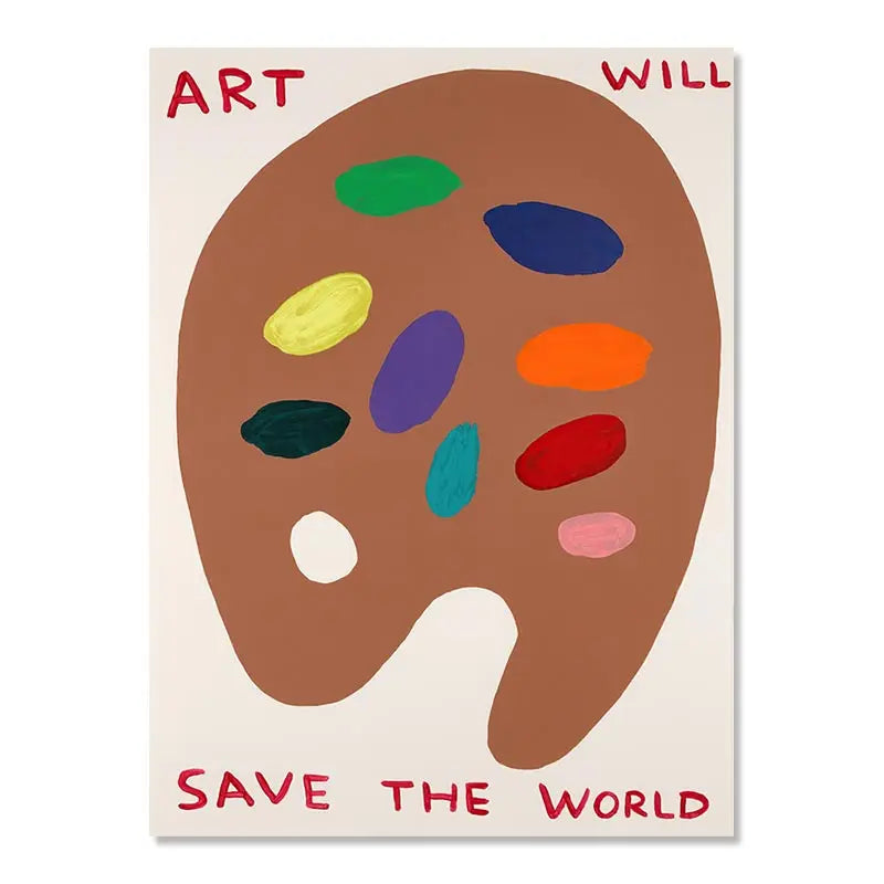 Bella | David Shrigley Rabbit Cat Wine Biscuit Train Wall Art Abstract Canvas Painting Prints Nordic Poster Pictures for Living Room Decor
